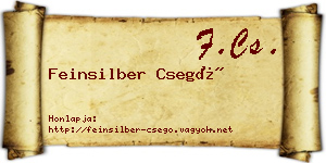 Feinsilber Csegő névjegykártya